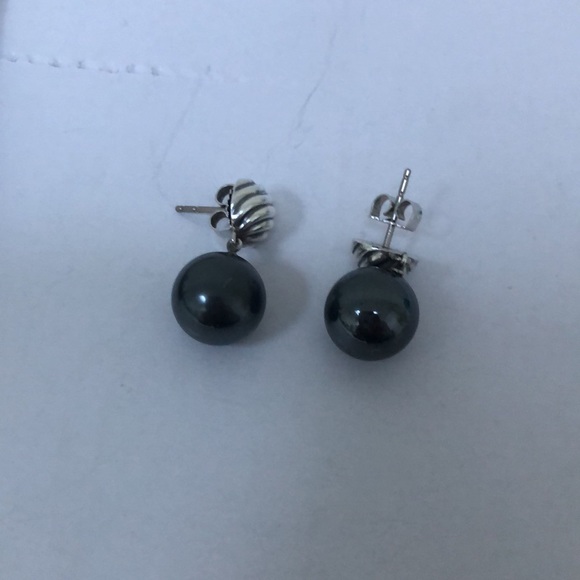 🔴Authentic DAVID YURMAN Vintage Hematite Drop Earrings 🔴♥️ - Picture 9 of 11